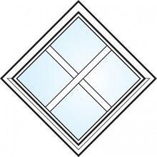 Dekorfönster Fyrkant med spröjs