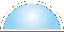 Dekorfönster Halvmåne helglas Modul 12x6