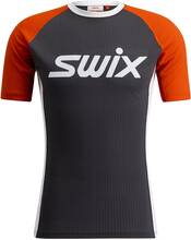 Swix Swix Men's Racex Classic Short Sleeve Magnet/Fiery Red Underställströjor L