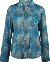 Skhoop Skhoop Women's Flora Shirt Denim Blue Langermede skjorter XL