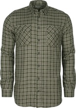 Pinewood Pinewood Men's Lappland Wool Shirt Mossgreen/Light Khaki Långärmade skjortor L
