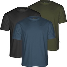 Pinewood Pinewood Men's 3-Pack T-Shirt A.Blue/Mossgreen/Black T-shirts M