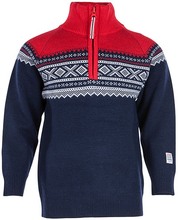 Marius Kids Marius Kids Kids' Wool Sweater with Zip Navy Langermede trøyer 3-4 år