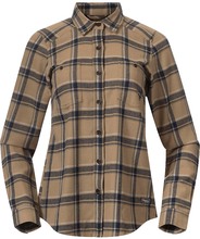 Bergans Bergans Women's Tovdal Shirt Warm Sand/Navy Blue Check Långärmade skjortor XS