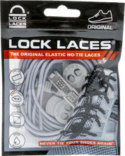 Lock Laces Lock Laces No Tie Shoelaces Solid Grey Skotillbehör 120cm