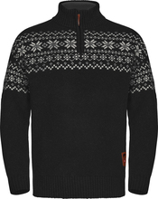 Gridarmor Gridarmor Men's Snøkrystall Half Zip Ullgenser Black/White Langermede trøyer XXL