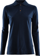 Aclima Aclima Women's LeisureWool Pique Shirt Long Sleeve Navy Blazer Langermede trøyer XL