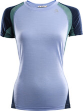 Aclima Aclima Women's LightWool Sports T-shirt Purple Impression/Navy Blazer/North Atlantic Kortärmade träningströjor XS