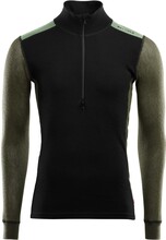 Aclima Aclima WoolNet Hybrid Mock Neck Man Jet Black/Olive Night/Dill Undertøy overdel XXL