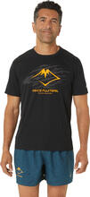 Asics Asics Men's Fujitrail Logo Short Sleeve Top Performance Black/Carbon/Fellow Yellow Kortermede treningstrøyer S