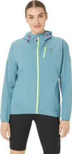 Asics Asics Women's Fujitrail Waterproof Jacket Gris Blue Träningsjackor XL