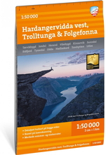 Calazo förlag Calazo förlag Turkart Hardangervidda vest, Trolltunga & Folgefonna 1:50 000 NoColour Litteratur OneSize