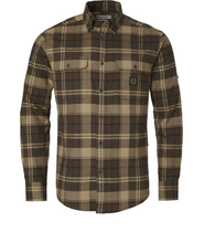 Chevalier Chevalier Men's Heron Flannel Shirt Soil Brown Checked Langermede skjorter L