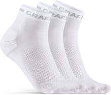 Craft Craft Core Dry Mid Sock 3-pack White Träningsstrumpor 34/36