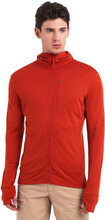 Icebreaker Icebreaker Men's Merino 260 Quantum III Long Sleeve Zip Hoodie Molten Långärmade vardagströjor M