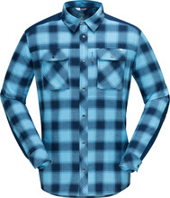 Norrøna Norrøna Men's Svalbard Flannel Shirt Blue/Indigo Night Langermede skjorter XS