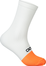 POC POC Flair Sock Mid Hydrogen White/Zink Orange Treningssokker Large/43-45