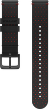 Polar Polar Leather Wristband 20 Mm Black/Red Elektroniktillbehör M-L