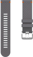 Polar Polar Perforated Leather Wristband 22 Mm Gray/Orange Elektroniktillbehör M/L