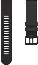 Polar Polar Perforated Leather Wristband 22 Mm Black/Red Elektroniktillbehör M/L