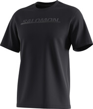 Salomon Salomon Men's Essential Logo SS Tee Deep Black/Quiet Shade Translucent Kortermede trøyer S
