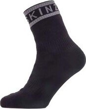Sealskinz Sealskinz Waterproof Warm Weather Ankle Length Sock with Hydrostop Black/Grey Vandringsstrumpor S
