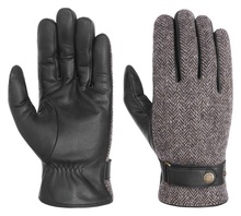 Stetson Stetson Woolrich Leather Gloves Black Vardagshandskar 8.5