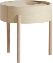 Woud Arc Side Table White Pigmented Ash