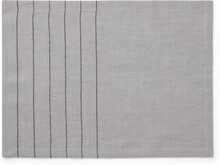 Tablett Linen Stripe 2-p 35x48cm Linne Gråblå