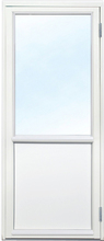 Fönsterdörr - 3-glas - Trä - U-värde: 1,1 Högerhängd Frostat glas Spaltventil vit