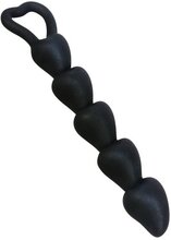 Black Velvet Heart Anal Beads