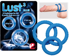 Lust Penisringar Blå 3-pack