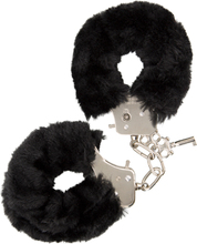 GP Furry Handcuffs Black | Lurviga svarta handbojor