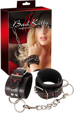 Bad Kitty Black Handcuffs with hearts