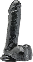 Get Real Svart Dildo 19 cm - Svart löspenis med sugpropp - Sexleksaker