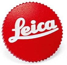 Leica mjukavtryck "LEICA", 12 mm, röd