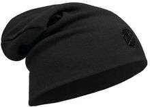 Buff Heavyweight Merino Wool Hat Loose Solid Black