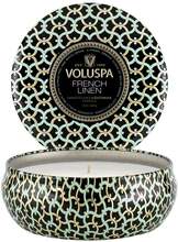 Voluspa 3-Wick Tin Candle French Linen - 340 g