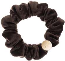 Dark Mini Velvet Scrunchie hair braid Chocolate Brown