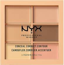 NYX Professional Makeup Conceal, Correct, Contour Palette 3CP01 Light - 9 g