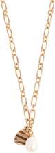 A&C Oslo Waves & Pearls Bunch Necklace Gold