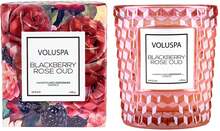 Voluspa Boxed Textured Glass Candle Blackberry Rose Oud - 184 g