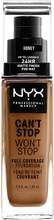 NYX Professional Makeup Can't Stop Won't Stop Foundation Honey - 30 ml