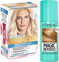 L'Oréal Paris Excellence 01 + Magic Retouch Blonde