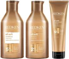 Redken All Soft Trio Set Shampoo 300 ml + Conditioner 300 ml + Heavy Cream Treatment 250 ml