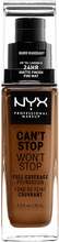 NYX Professional Makeup Can't Stop Won't Stop Foundation Warm mahogany - 30 ml