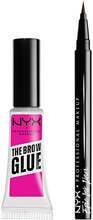 NYX Professional Makeup LIFT & SNATCH! LIFT & SNATCH! BROW TINT PEN Ash Brown + The Brow Glue clear