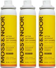 Moss & Noor After Workout Dry Shampoo Dark Hair Pocket Size 3 pack - 240 ml
