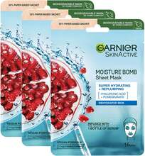 Garnier Garnier Pomegranate Sheet Mask Trio