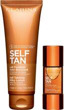 Clarins Self Tanning Lotion & Golden Glow Booster Face & Body